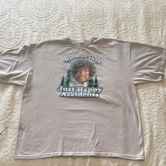 Bob Ross Other - Bob Ross T-Shirt No Mistakes Just Happy Accidents Gently Loved 2XL Unisex